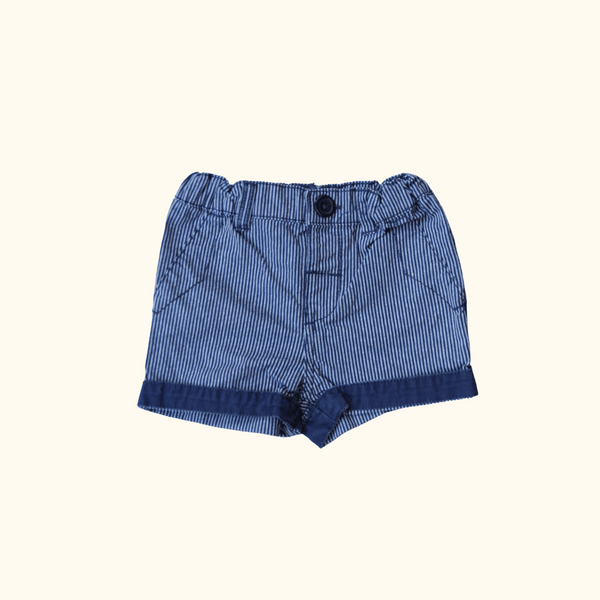 Blue and Grey Striped shorts