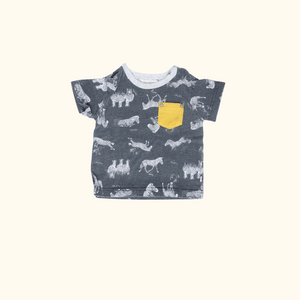 Grey T-Shirt with Animals