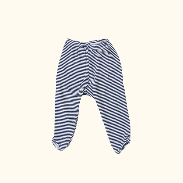 Navy Striped Joggers with Feet