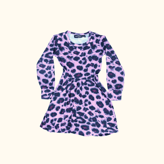 Pink Leopard Printed Dress