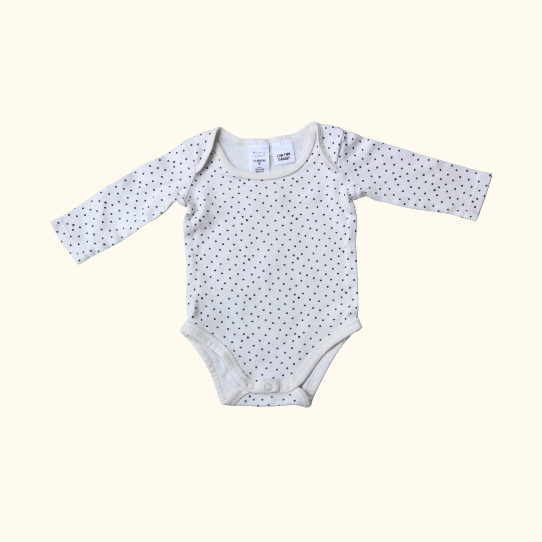 White Polkadot Bodysuit