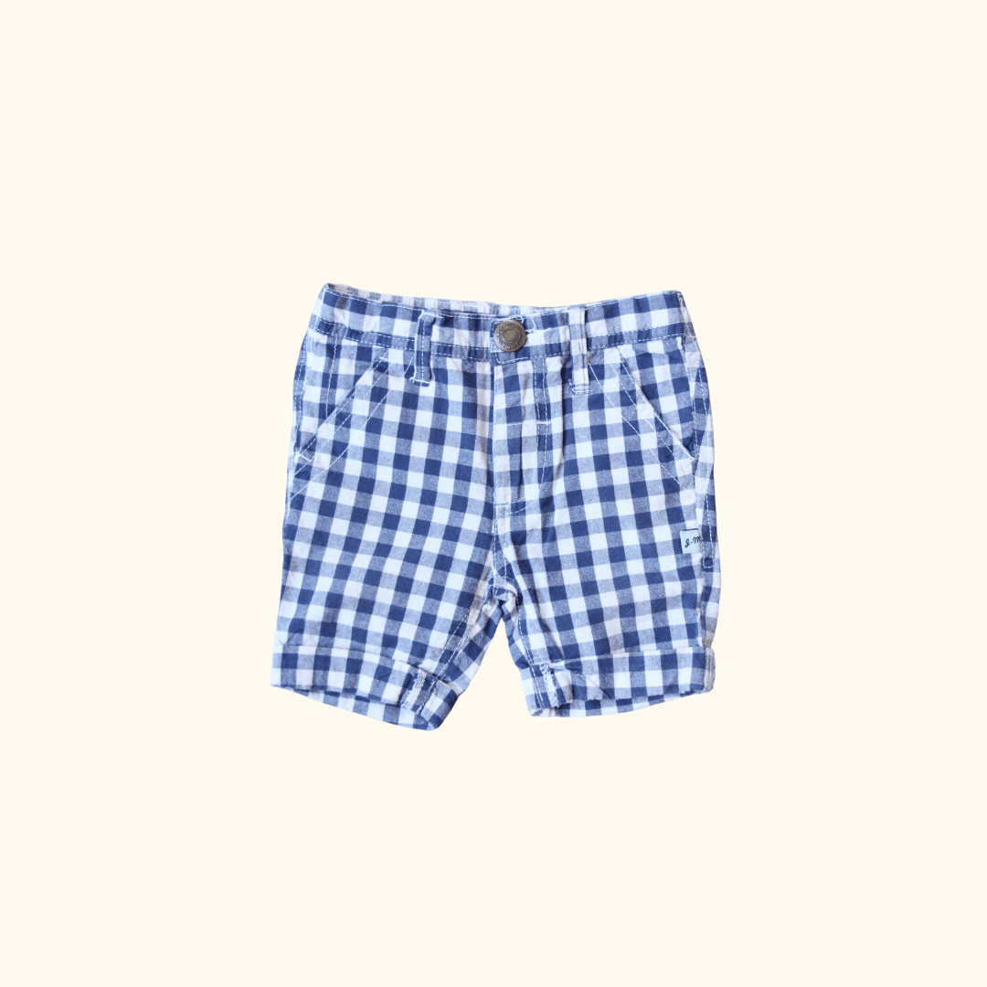 Blue Checkered Shorts