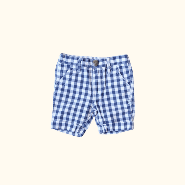 Blue Checkered Shorts