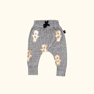 Grey Joggers with Bear Print