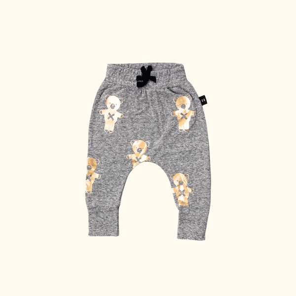 Grey Joggers with Bear Print