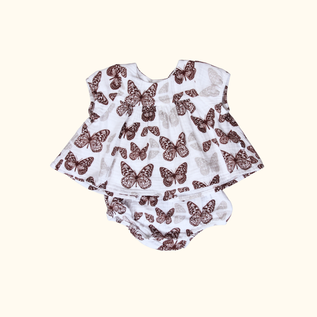Summer Dress with Butterfly Print