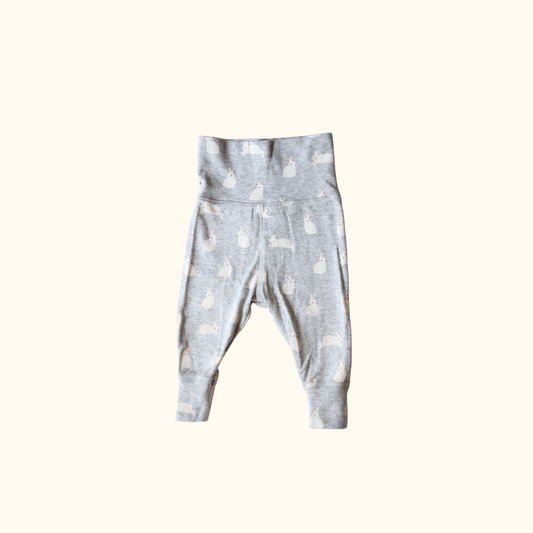 Grey Leggings with Bunny Print