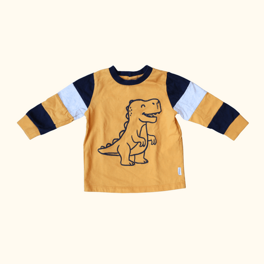 Yellow T-Shirt with Dinosaur Print