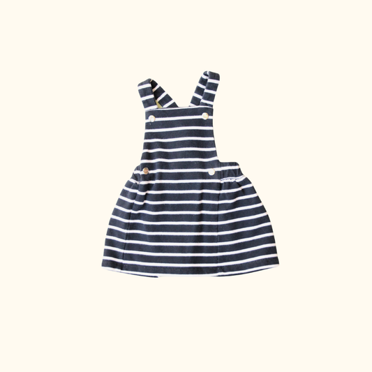 Navy Blue Striped Dress