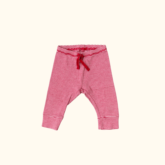 White and Red Striped Joggers