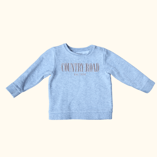 Grey Sweater with Graphic Text