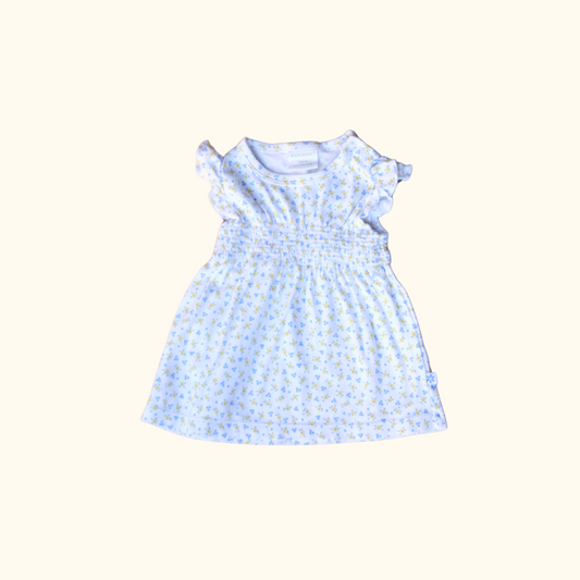 Yellow and Blue Floral Dress Set