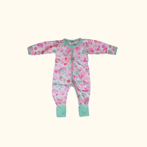 Floral Zip Onesie