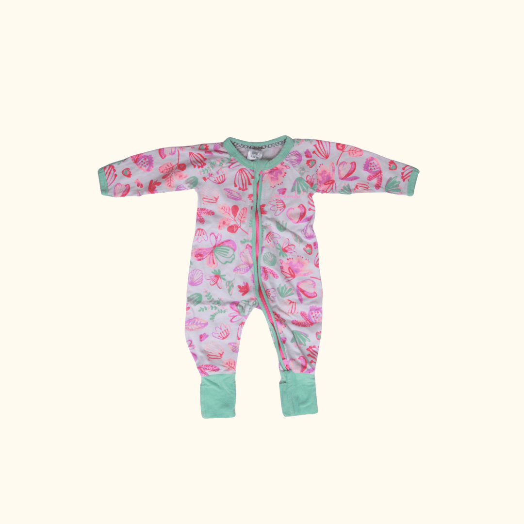 Floral Zip Onesie