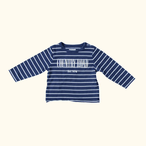 Navy Blue Striped T-Shirt