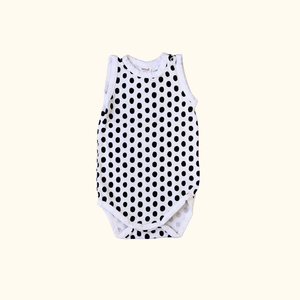 Sleeveless Bodysuit with Polkadots