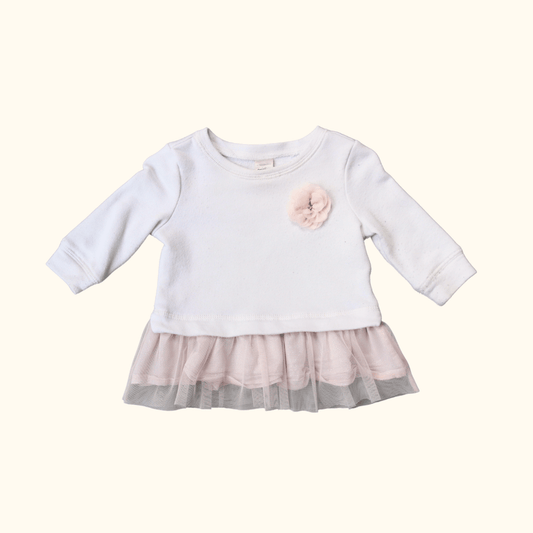 Cream Dress with Frill