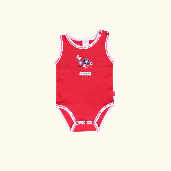 Red Sleeveless Bodysuit