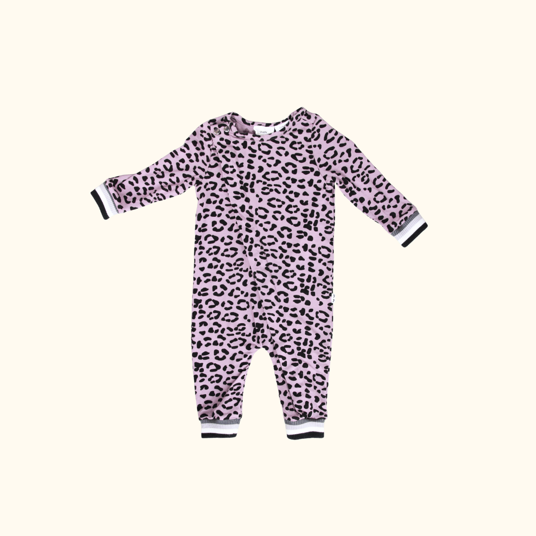 Purple Leopard Printed Onesie