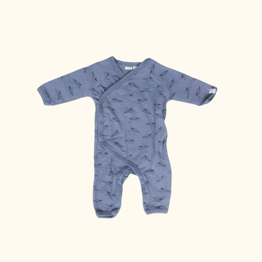 Grey Onesie with Paper Plane Print
