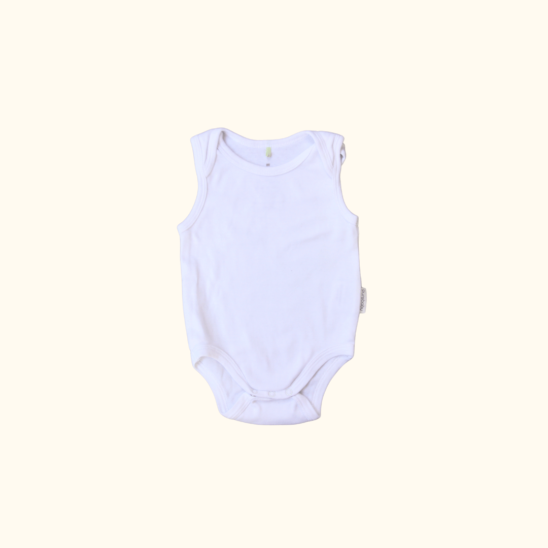 Classic White Sleeveless Bodysuit
