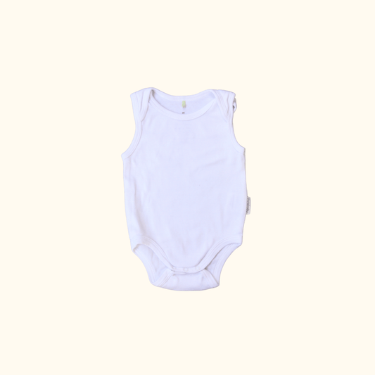 Classic White Sleeveless Bodysuit