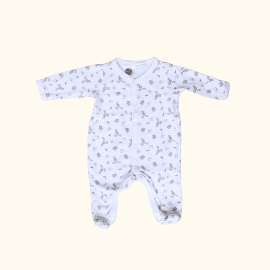Long Sleeve Onesie with Bunnies and Bears