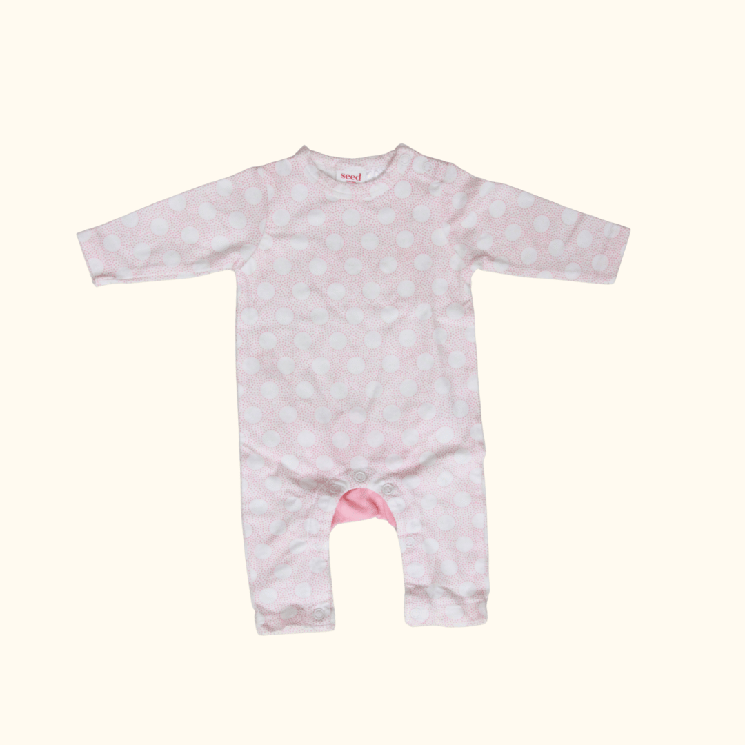 Pink Onesie with Polkadots