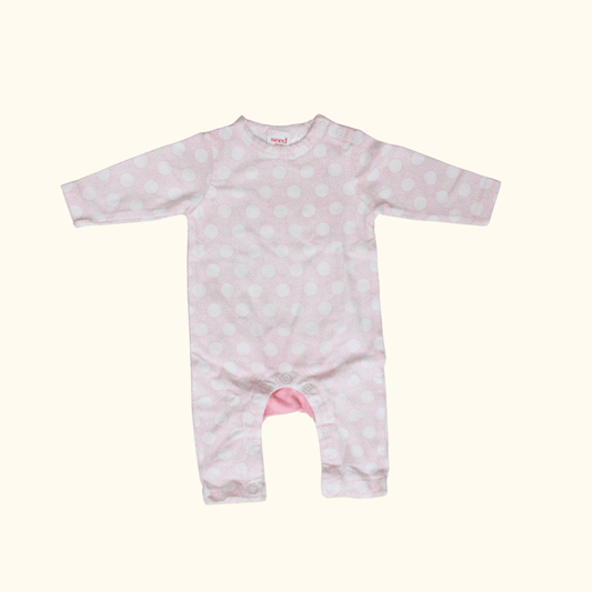 Pink Onesie with Polkadots