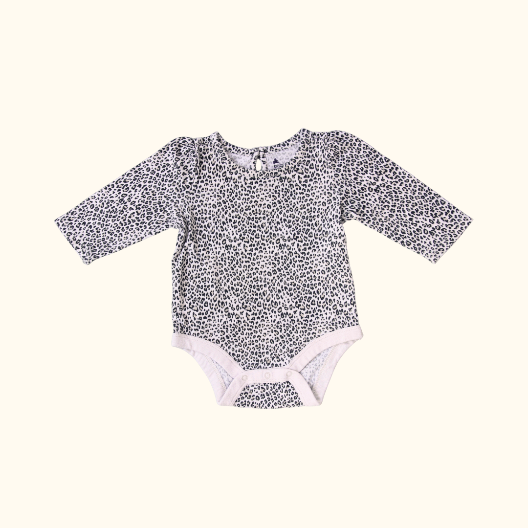 Leopard Print Long Sleeve Bodysuit