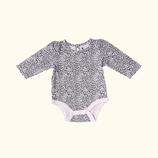 Leopard Print Long Sleeve Bodysuit