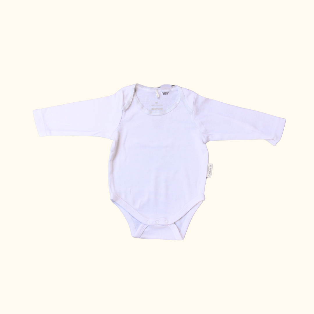 Classic White Long Sleeve Bodysuit