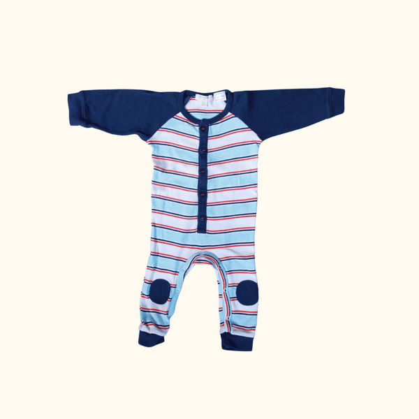 Blue and Red Striped Onesie