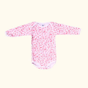 Pink Bodysuit with Bird Print