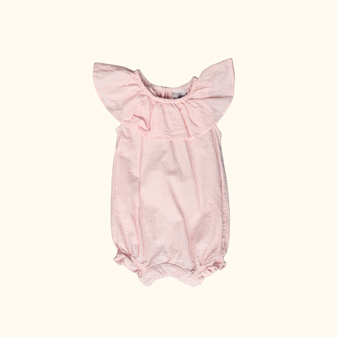 Pink Striped Romper