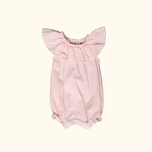 Pink Striped Romper