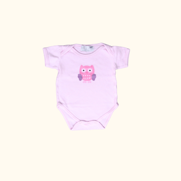 Pink Bodysuit with Owl