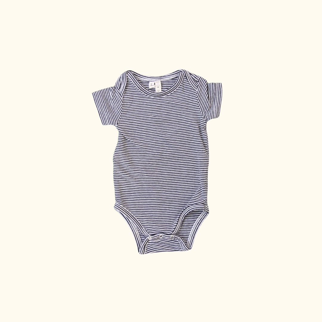 Black and White Striped Bodysuit