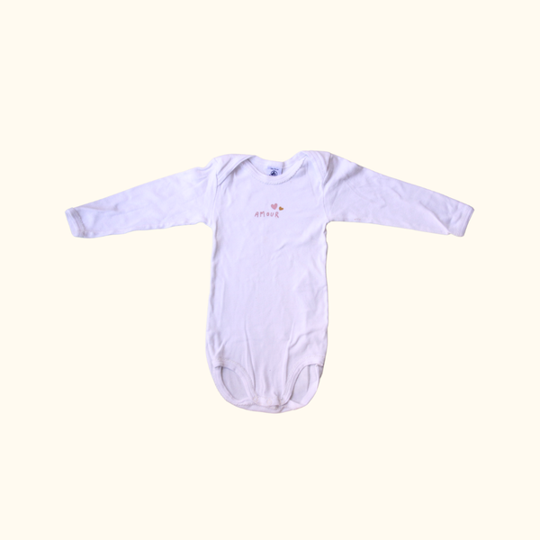 White Bodysuit with Frill Edge Detail