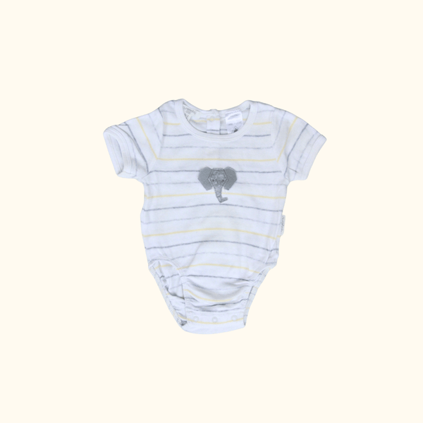 Striped Bodysuit with Elephant