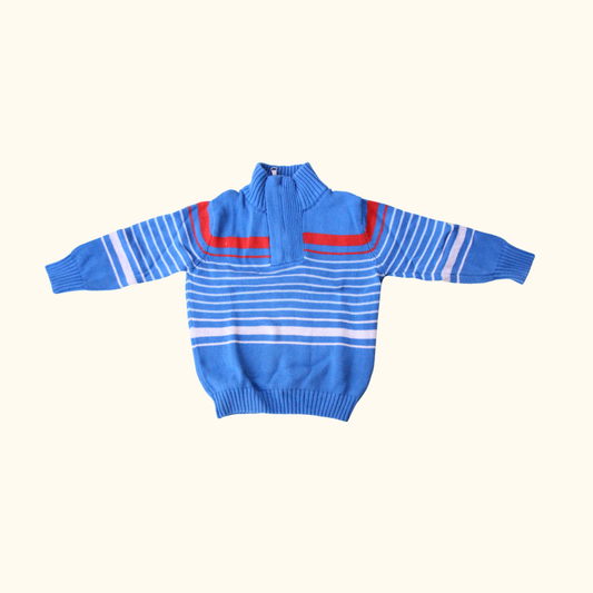 Blue and Red Striped Jumper