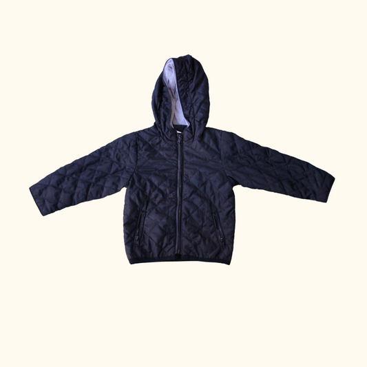Navy Blue Quilt Jacket