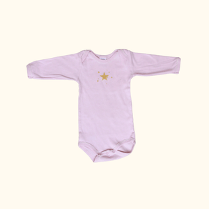 Pink Long Sleeve Bodysuit with Star