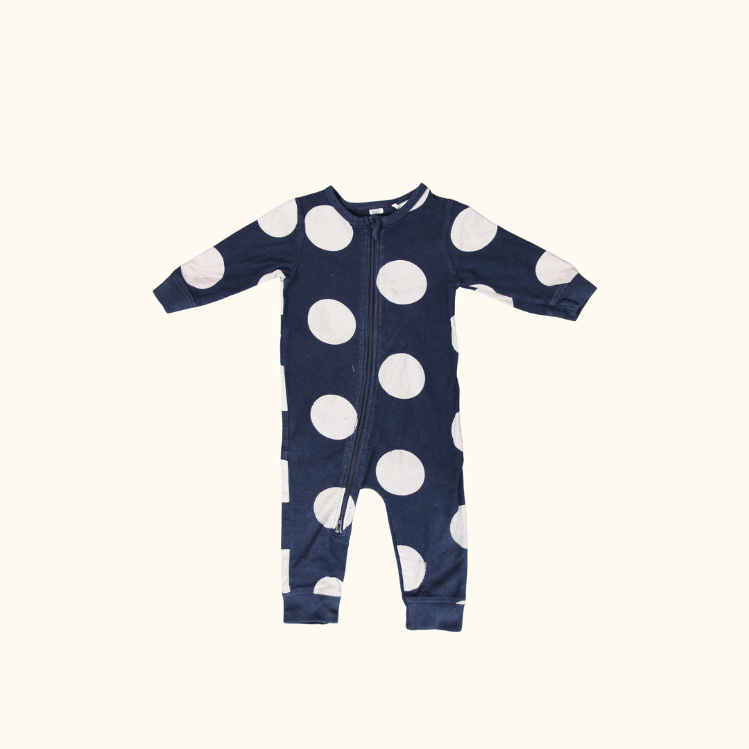 Blue Onesie with Zip