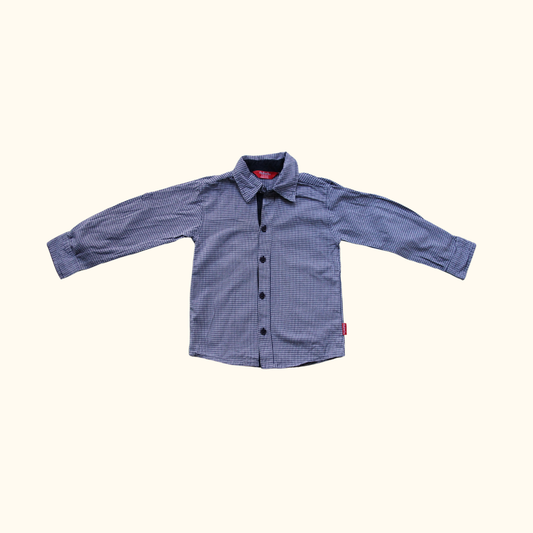 Navy Ble Checkered Shirt