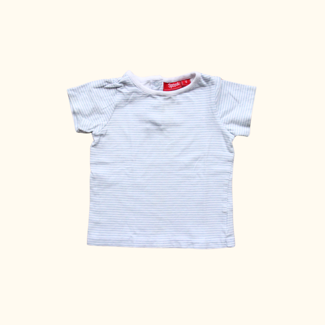 Blue and White Striped T-Shirt
