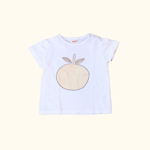 White Tee with Fruit Print